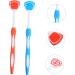 Gatuida 6 Pcs Tongue Cleaning Brush Set | Nanoplastic Metal Tongue Scraper in Orange & Blue | 19.5x3x0.6 cm - Improve Oral Hygiene - Buy Online on GoSupps.com