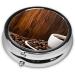Shop Round Pill Box: Mini Decorative Coffee Cup & Beans 3 Compartment Organizer for Travel & Vitamins - Buy Online on GoSupps.com