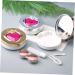 Solustre Ceramic Contact Lens Container & Toothbrush Holder - Portable Diamond Travel Case with Mirror Film - Ideal Eye Storage Solution - Buy Online on GoSupps.com