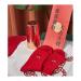 Chinese New Year Red Socks Men's and Women's Cotton Socks Sports Socks with Red Envelope Gift Box 2 Pairs (Color : Red-2 Size : 37-43) 37-43 Red-2