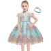 MYRISAM Flower Girls Lace Tutu Dress with Headwear | 0-3 Months Blue - Buy Online on GoSupps.com