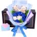 Premium Blue Soap Flower Bouquets | Scented Floral Arrangements for Valentine's Day Gifts | Ideal for Pets Students & Friends - Buy Online on GoSupps.com