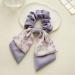 5PCS Floral Chiffon Bow Hair Scrunchies - Short Hair Scarf with Ribbon Hair Bow Ties for Women - Buy Online on GoSupps.com