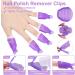 MORGLES Gel Nail Remover Kit - 10 Nail Clips, 300 Cotton Pads, Files, Shiner, Cuticle Pusher, Brush - Purple - Buy Online on GoSupps.com