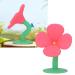 Baby Teething Toy - Silicone Flower Shape Chew Toy & Pacifier for 0-6 Months - Washable Peony Red - Buy Online on GoSupps.com