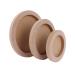 Wood Canvas Boards for Painting  Dedoot 3 Pcs Round Unfinished Fiberboard Paint Pouring Panel Boards  0.6 Deep Cradle Artist Painting Boards for Painting (5.7  7.8 & 9.7 Diameter)