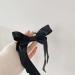 Yheakne Black Silk Bow Ponytail Holder - Satin, Velvet, Ribbon Hair Accessories for Women and Girls - Buy Online on GoSupps.com