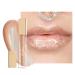 Oulac Clear Nude Lip Plumper Gloss with Mirror Finish Moisturizing & Reduce Fine Lines Lip Oil Refuse Chapped Lips Non Sticky Lip Gloss for Girls Women  4.5ml/0.15fl.oz  Star Quality(C04) Star Quality(C04) Light Beige wi...