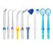 9 Pcs Replacement Tips for Waterpik Water Flosser Oral Irrigator Nozzle Set Includes Classic Tips Periodontal Pocket Tips Orthodontic Tip (#B)