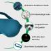 Yunchi 100% Silk Eye Mask for Men & Women - Comfortable Bio Satin Sleeping Mask 19 Momme Pure Mulberry Fabric Peacock Blue - Buy Online on GoSupps.com