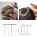 Wig Making Set | 70pcs T Pins, C Curved Needles & Black Thread for DIY Hair Extensions & Crafts - Buy Online on GoSupps.com