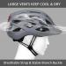 Adult Bike Helmet with Light - Matte Gray - L(23-24 in/59-61cm) | Mountain Road Bicycle Helmet for Men and Women - Buy Online on GoSupps.com