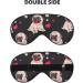 Cute Pug Print Unisex Eye Mask | Soft Adjustable Sleeping Face Mask for Relaxation - Buy Online on GoSupps.com
