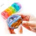 Twice-a-Day Daily Pill Organizer - Weekly AM/PM Round Medicine Box - 7 Day Vitamin Container for Fish Oils - Buy Online on GoSupps.com
