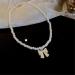 OralGos Elegant Pearl Bow Pendant Necklace for Women - Wedding & Party Jewelry - International Shipping Available - Buy Online on GoSupps.com