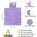 COOKY.D 100% Cotton Hooded Bath Beach Poncho Towel for 0-6 Years | Purple Owl Design | 70 x 70cm - Buy Online on GoSupps.com