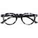 Opulize Rio Reading glasses with blue light filters - flattened frame - women & men - spring hinges - B53-1 +1.00 Magnification shiny blue tortoise
