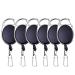 HiBD 6PCS Fishing Zinger Retractors with 360 Degree Rotation Buckle for Fishing Climbing Hiking Outdoor Sports