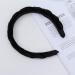 Wide Headband Fashion Suede Braid Headband Handmade Cloth Twist Hairbands for Women Girls (Black) - Buy Online on GoSupps.com