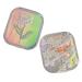 Gatuida Tweezers 2pcs Colored Contact Lenses Mirror Film Contact Piece Plastic Travel Mini Case