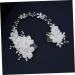 MAGICLULU Chiffon Comb Veil Hair Combs The Flowers European and American Handmade Hair Combs Bridal Headdress Bridal Comb Tiara Accessories Wedding Bride - Buy Online on GoSupps.com
