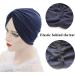 Beifon Women's Beanie Hat Turban - 2 Pack Elastic Printed Sleeping Caps for Hair Loss - Marine & Khaki - Buy Online on GoSupps.com