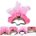 Minkissy Carnival Feather Headpiece Vintage Feather Headband Showgirl Headband Carnival Headband Fascinator Headdress for Masquerade Costume Party Pink - Buy Online on GoSupps.com