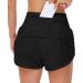 Origiwish Women's High Waisted Running Shorts with Liner - Quick Dry Athletic Workout Shorts with Zipper Pockets - Small Black - Buy Online on GoSupps.com