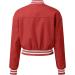 Veste en Cuir V ritable Femme - Blouson Moto Court D contract Femme | Manteau Hiver en Cuir Rouge pour Printemps et Automne - Buy Online on GoSupps.com