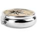 Compass Map Nautical Round Pill Box | 3 Compartment Travel Organizer for Vitamins & Medicine - Buy Online on GoSupps.com