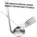 Lurrose Left Handed Cutlery Set - Angled Spoon & Curved Training Fork - Stainless Steel Baby Feeding Utensils - 17x4.5cm Silver - Buy Online on GoSupps.com