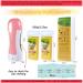 Roll-On Wax Hair Removal Kit with Honey Soft Wax Cartridges & Non-Woven Strips - Portable Pink Wax Heater for Women & Men - Depilatory Waxing Roller Set - Buy Online on GoSupps.com