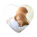 Qchomee Personalized Ceramic Photo Picture Frame Porcelain Portrait Plaque for Headstone Graves Indoor Monument Ornament Color Oval Memorial Tile Dad Mam Pet Dog Cat Heart-shaped - 5x4.7in