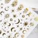 Songjie 4 Sheets Gold Nail Stickers: Bronzing Rose, Snake Eyes, Heart 3D Self-Adhesive Decorations - Perfect for Fake Nail Designs and Salon Accessories - Buy Online on GoSupps.com