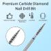 CGBE Nail Miller Attachments - 3/32 Hard Metal Diamond Milling Bits for Manicure | Cuticle & Dead Skin Removal Flame Shape Medium Grain - Buy Online on GoSupps.com
