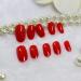 iMABC Medium Oval Glossy Blood Red Press on False Nails - Salon Quality Reusable Faux Ongles for Women & Girls - Buy Online on GoSupps.com