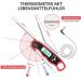 Buy Cirycase Digital Meat Thermometer - Instant Read Grill & Roast Thermometer with 102cm Long Probe - Perfect for BBQ Oven and Baking - Buy Online on GoSupps.com