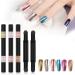 RoseFlower 6pcs Double Head Chrome Mirror Effect Nail Powder Pen - 12 Colors Glitter & Manicure Tool #4 - Buy Online on GoSupps.com