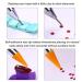 Dual-Ended Nail Rhinestone Picker Set - Onwon 2 Pcs Wax Silicone Tip Pencil & Dotting Pen with Acrylic Handle for Manicure Nail Art - Pink & Blue - Buy Online on GoSupps.com