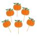 Confetti! Pumpkin Cupcake Toppers Fall Party Theme Pumpkin Birthday Thanksgiving Halloween Decorations Party Cake Decorations Supplies