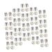 STOBOK 150 Sets Pearl Claw Nails Imitation Pearl Studs Half Hole Pearls Rivets DIY Buttons Material Jeans 0.5X0.5X0.5CM White