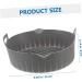 Zerodeko 2pcs Air Fryer Pan Deep Fryer Silicone Bakeware Silicone Air Fryer Liner to Rotate Household Food Greyx2pcs 23X20X8CMx2pcs - Buy Online on GoSupps.com