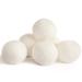 Wool Dryer Balls(6 Pack) Reusable Reduce Wrinkles & Static Cling Shorten Drying Time 100% Organic Natural Fabric Softener Alternative Baby Safe & Unscented Color White