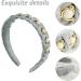 scicent Bridal Hair Accessories for Women Shiny Sparkling Pearl Headbands Non-Slip Cross Elastic Hair Band for Girls Party Wide Beaded Head Bands Fashion Beaded Hair Hoop - 29015 - Buy Online on GoSupps.com
