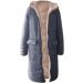 Hanxiulin Women's Oversized Fleece Plush Jacket - Warm Casual Hooded Winter Sweater in Gray - Buy Online on GoSupps.com