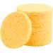 NATUCE 10 pieces 8 cm x 8 cm facial cleansing sponge facial sponge cleansing for removing make-up and body cleansing (round yellow) (10Pcs)