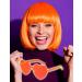 Orange Wig and Sunglasses - Orange Bob Wig Short Orange Wig Orange Wigs for Women Orange Bob Wig with Fringe (Orange) - Buy Online on GoSupps.com