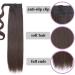 Ponytail Clip-in Braid Extension Hairpiece - 55cm Dark Brown Realistic Hair Extensions - Buy Online on GoSupps.com