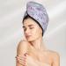 Hair Towel Wrap - Quick Drying Turban with Button | Purple Butterfly Hair Drying Towel - Buy Online on GoSupps.com