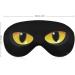 LynaRei Horrific Black Cat Sleep Mask - Glowing Eyes for Halloween - Elastic Blackout Blindfold for Full Night's Sleep and Travel - Buy Online on GoSupps.com